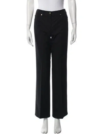 Pre-owned Escada Straight Leg Pants In Black
