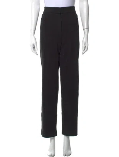 Pre-owned Escada Straight Leg Pants In Black