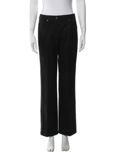 Pre-owned Escada Straight Leg Pants In Black