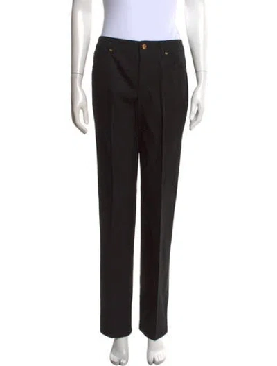 Pre-owned Escada Straight Leg Pants In Black