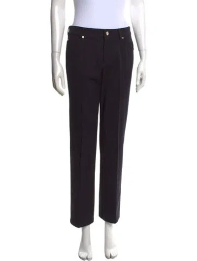 Pre-owned Escada Straight Leg Pants In Black