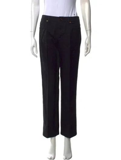 Pre-owned Escada Straight Leg Pants In Black