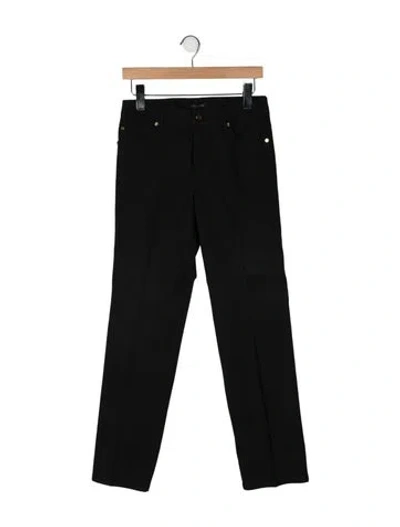 Pre-owned Escada Straight Leg Pants In Black