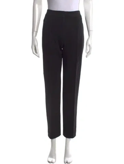 Pre-owned Escada Straight Leg Pants In Black
