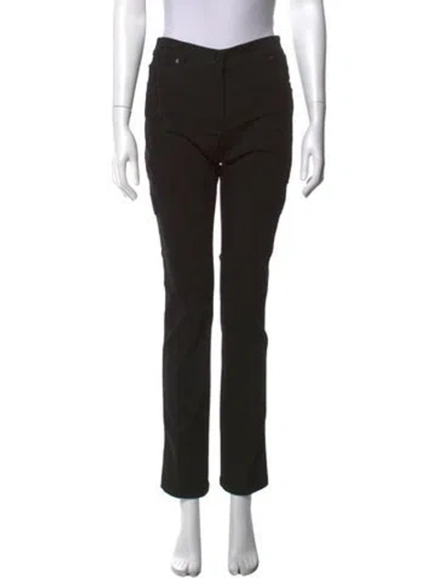 Pre-owned Escada Straight Leg Pants In Black