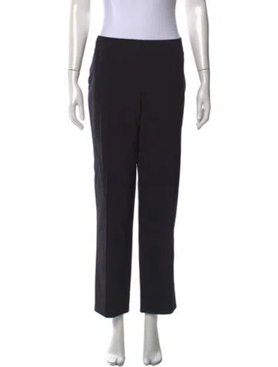 Pre-owned Escada Straight Leg Pants In Black