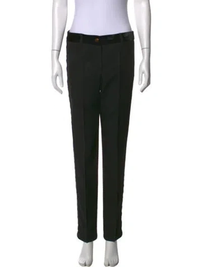 Pre-owned Escada Straight Leg Pants In Black