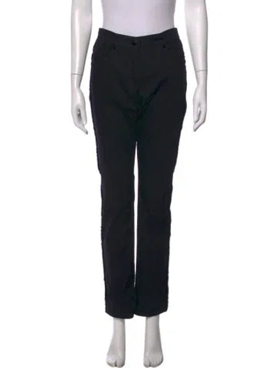 Pre-owned Escada Straight Leg Pants In Black