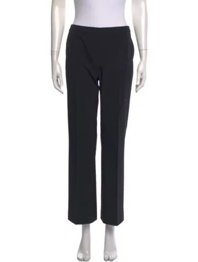 Pre-owned Escada Straight Leg Pants In Black