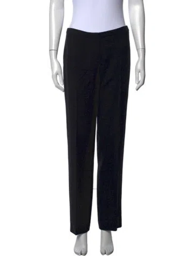 Pre-owned Escada Straight Leg Pants In Black