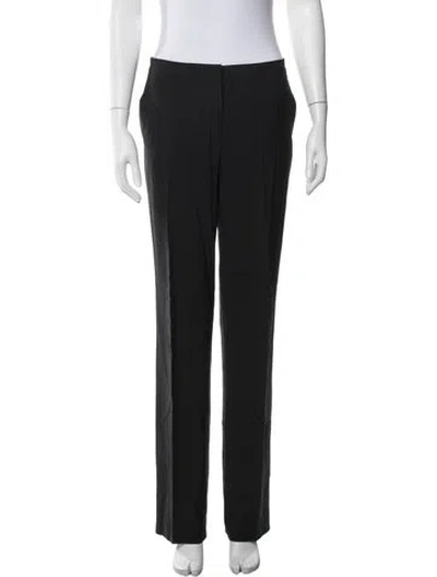 Pre-owned Escada Straight Leg Pants In Black