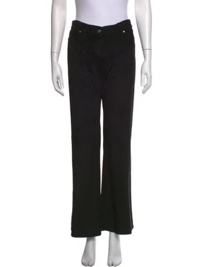 Pre-owned Escada Straight Leg Pants In Black