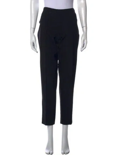 Pre-owned Escada Straight Leg Pants In Black