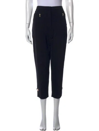 Pre-owned Escada Straight Leg Pants In Black