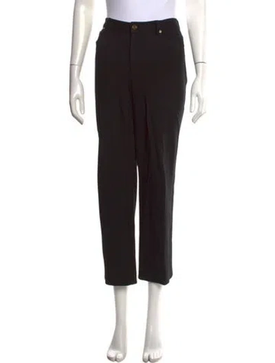 Pre-owned Escada Straight Leg Pants In Black