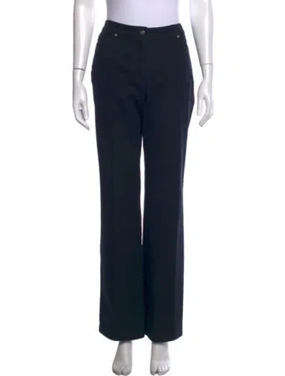 Pre-owned Escada Straight Leg Pants In Black