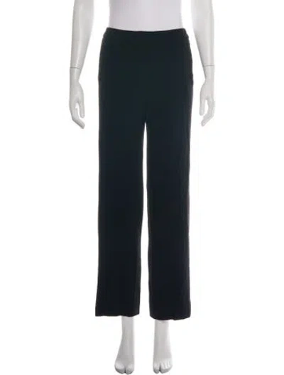 Pre-owned Escada Straight Leg Pants In Black