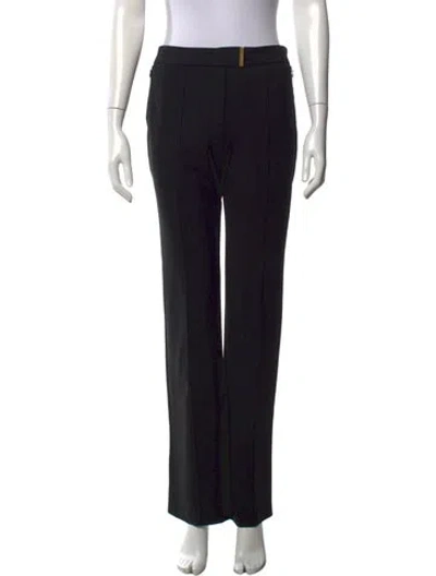 Pre-owned Escada Straight Leg Pants In Black