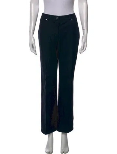 Pre-owned Escada Straight Leg Pants In Black