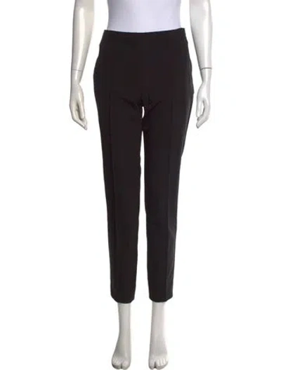 Pre-owned Escada Straight Leg Pants In Black