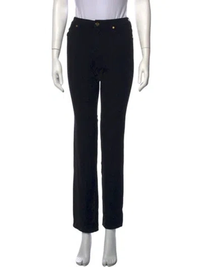 Pre-owned Escada Straight Leg Pants In Black