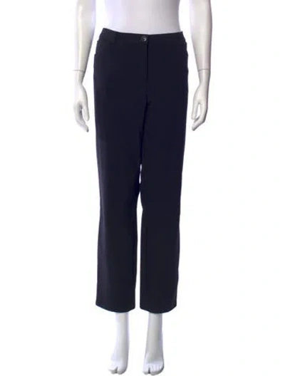 Pre-owned Escada Straight Leg Pants In Black