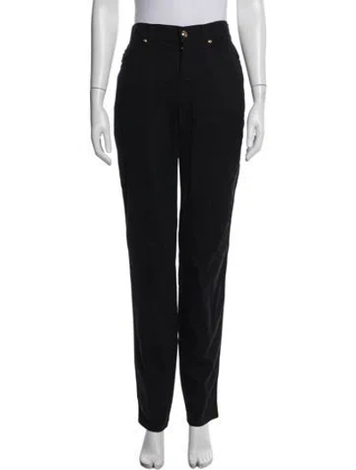 Pre-owned Escada Straight Leg Pants In Black/blue