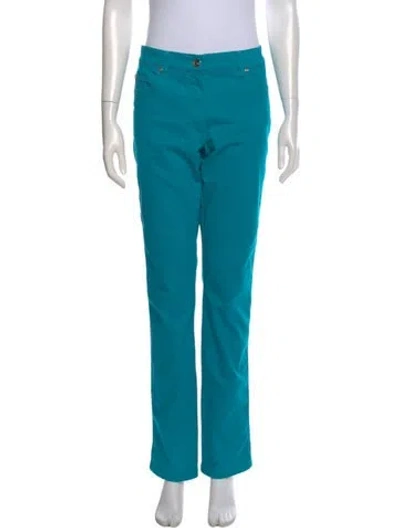 Pre-owned Escada Straight Leg Pants In Blue
