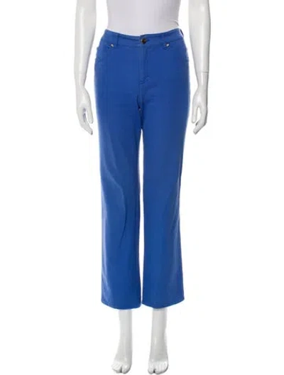 Pre-owned Escada Straight Leg Pants In Blue