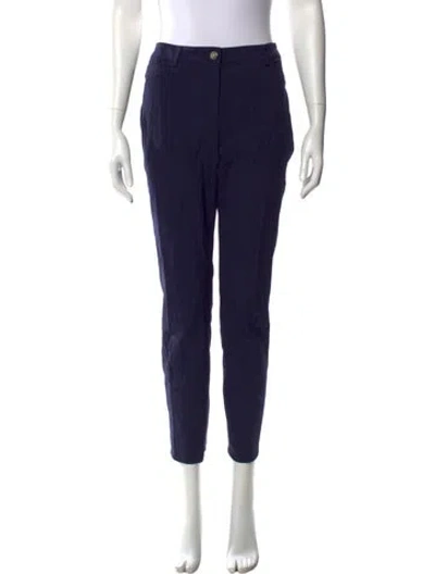 Pre-owned Escada Straight Leg Pants In Blue