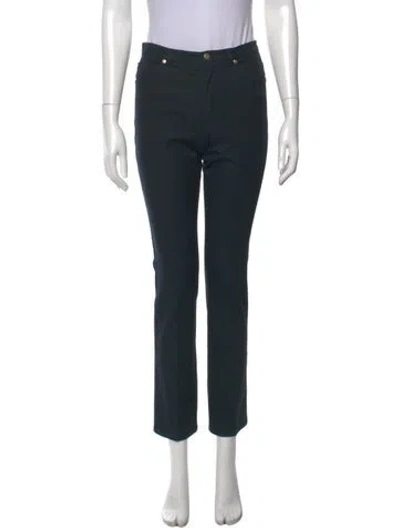 Pre-owned Escada Straight Leg Pants In Blue