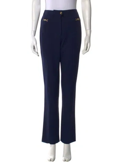Pre-owned Escada Straight Leg Pants In Blue