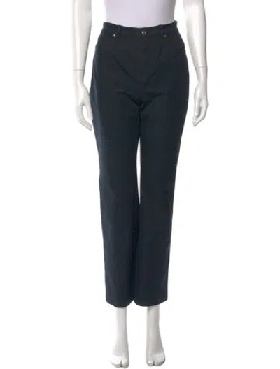 Pre-owned Escada Straight Leg Pants In Blue