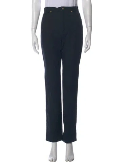Pre-owned Escada Straight Leg Pants In Blue