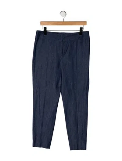 Pre-owned Escada Straight Leg Pants In Blue