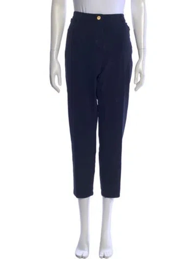 Pre-owned Escada Straight Leg Pants In Blue