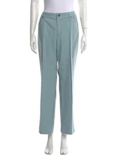 Pre-owned Escada Straight Leg Pants In Blue