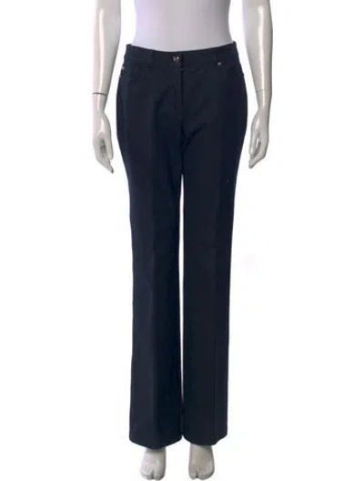 Pre-owned Escada Straight Leg Pants In Blue