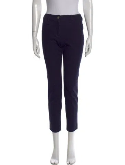 Pre-owned Escada Straight Leg Pants In Blue