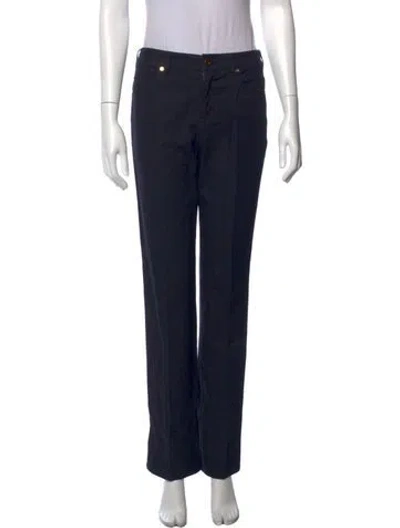 Pre-owned Escada Straight Leg Pants In Blue
