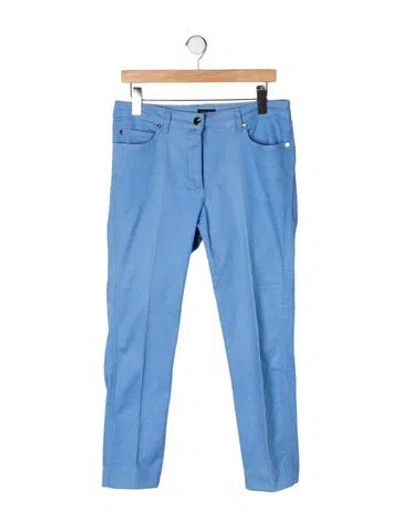 Pre-owned Escada Straight Leg Pants In Blue