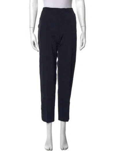 Pre-owned Escada Straight Leg Pants In Blue