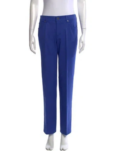 Pre-owned Escada Straight Leg Pants In Blue