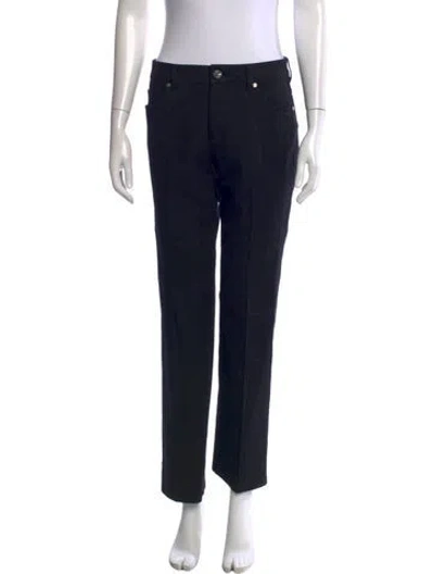 Pre-owned Escada Straight Leg Pants In Blue