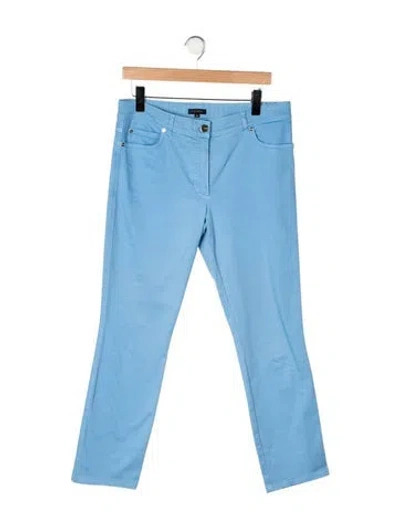 Pre-owned Escada Straight Leg Pants In Blue
