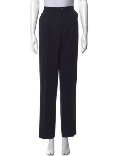 Pre-owned Escada Straight Leg Pants In Blue
