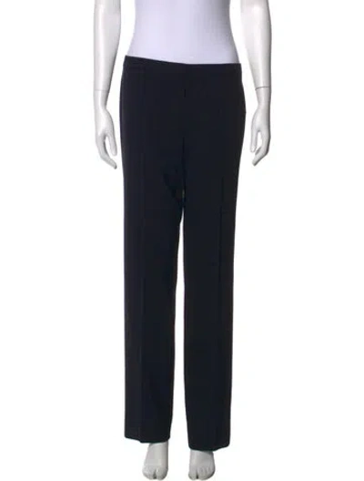 Pre-owned Escada Straight Leg Pants In Blue