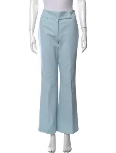 Pre-owned Escada Straight Leg Pants In Blue