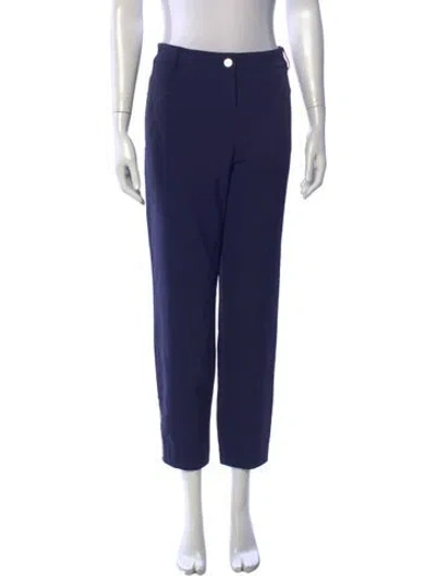 Pre-owned Escada Straight Leg Pants In Blue