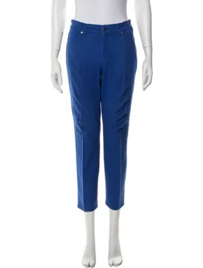 Pre-owned Escada Straight Leg Pants In Blue